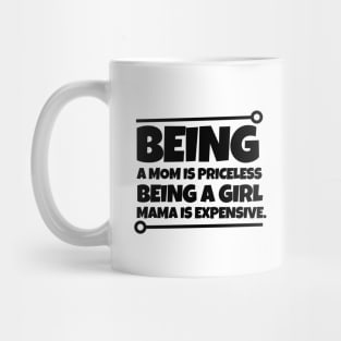 Being a mom is priceless, being a girl mama is expensive. Mug